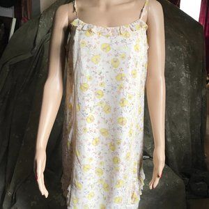 "Lauren Conrad" slip Dress w/ruffles, flowers, 12